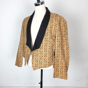 INCREDIBLE 1960s Abercrombie & Fitch Gold Tapestry Brocade Dinner Jacket L