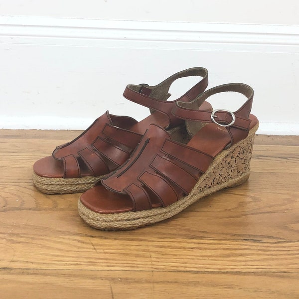 cork wedge sandals
