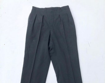 1950s Black Westerner Rayon Gabardine Pants 40