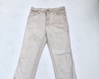 Jeansy Wrangler Light Tan z lat 90. XX wieku, 31 cali
