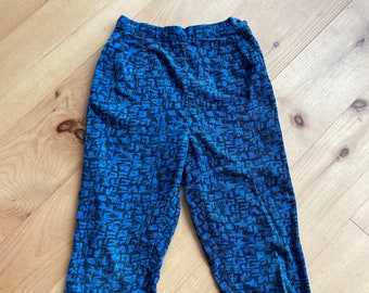 Vintage 1950s Blue Bell Novelty Print Side Zip Corduroy Pants 25”