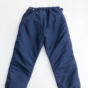 1970s LL Bean Navy Nylon Zipper Side Ski Pants M image 1