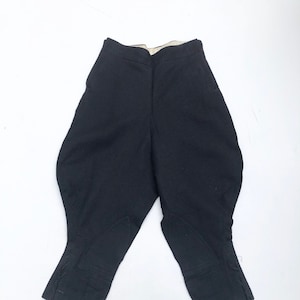 INCREDIBLE 1920’s Black Wool Jodhpurs 26”