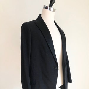 1920s Black Wool Tuxedo Jacket S