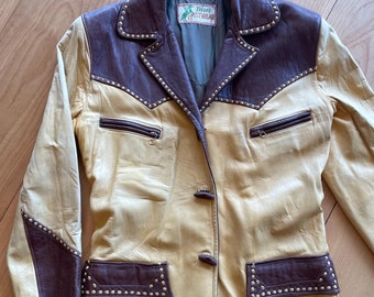 1970年代 イースト ウエスト カリフォルニア レザー ジャケット - Etsy