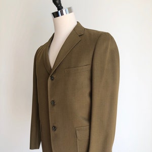 Beautiful 1950s Nottingham Olive Whipcord Blazer M