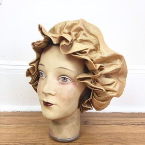 AMAZING 1960s Gold Lamé Bonnet