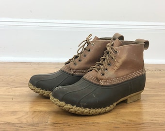 1990s LL Bean Duck USA Made Ankle Boots 9.5