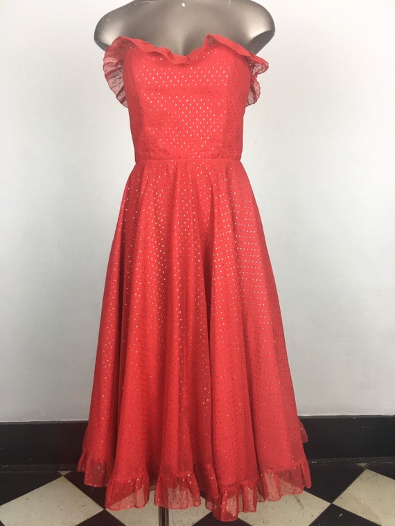 cherry red formal dress