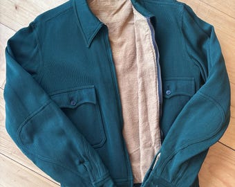 XL / XXL 60s Red Whipcord Twill Work Jacket / Two Pockets