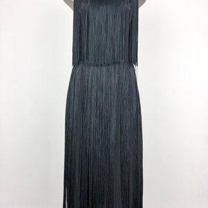 1970s Fredricks of Hollywood Fringe Little Black Dress S - Etsy