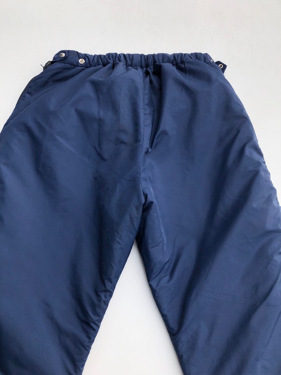 1970s LL Bean Navy Nylon Zipper Side Ski Pants M - image 6