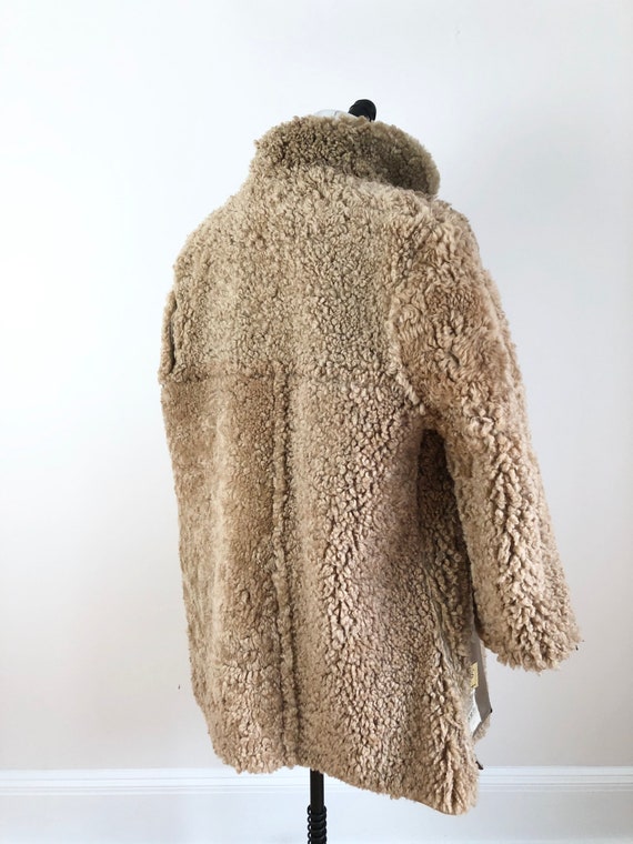 Fabulous 1970s Morlands Curly Shearling Coat M - image 8