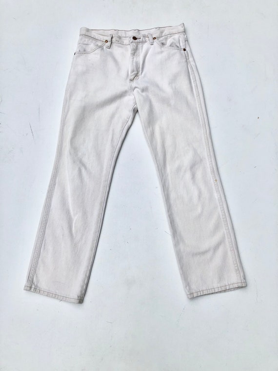 1990s Wrangler White High Rise Jeans 32”