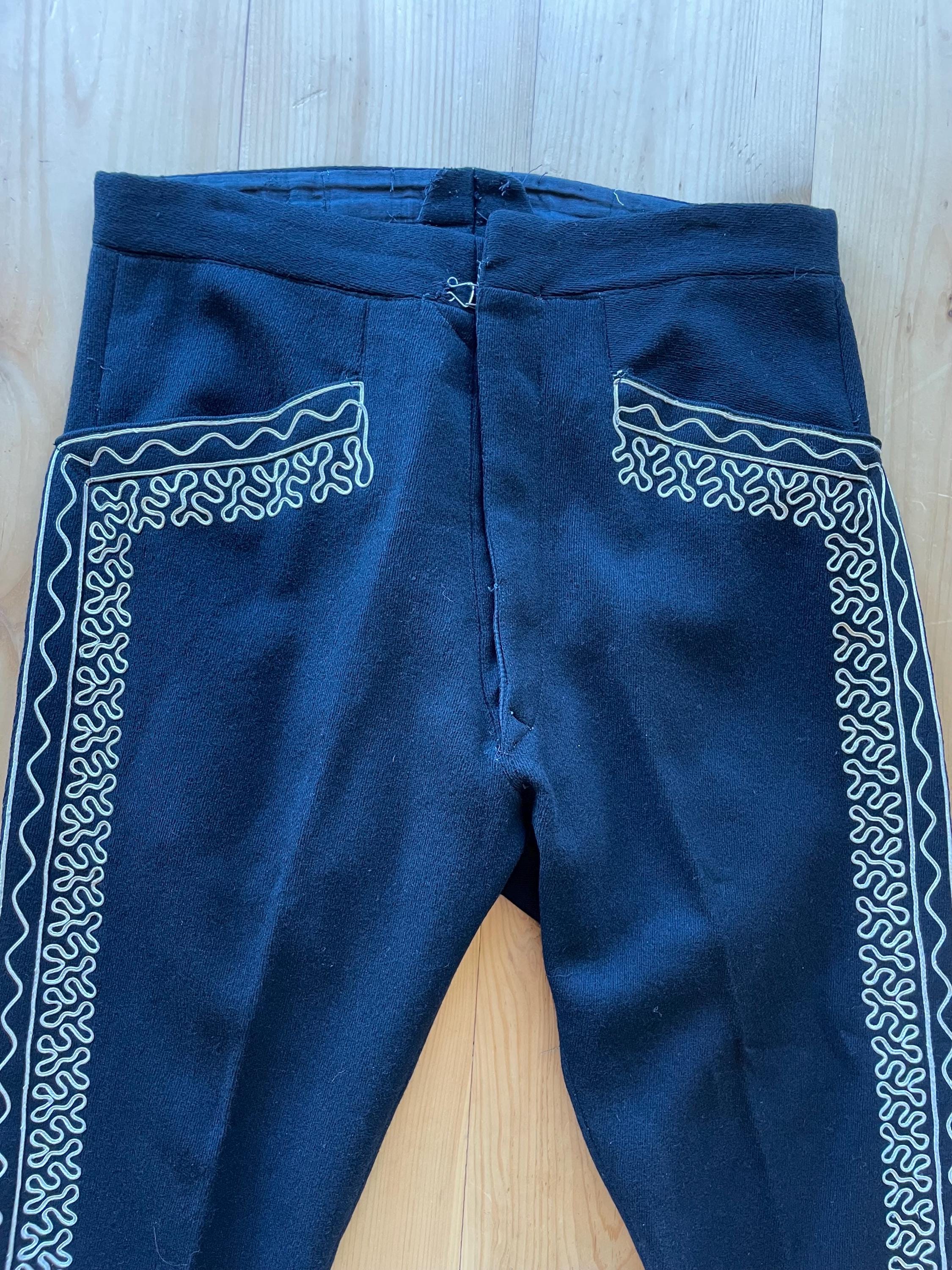 1960s Black Wool Mariachi Charro Pants 35” L - Etsy 1960s Black Wool Mariachi Charro Pants 35” L - Etsy