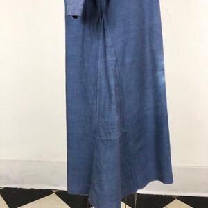 Antique Indigo Dyed French Linen Tunic S image 5