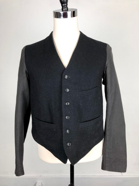 Antique 1920s Wool Railroad Work Jacket M - image 2