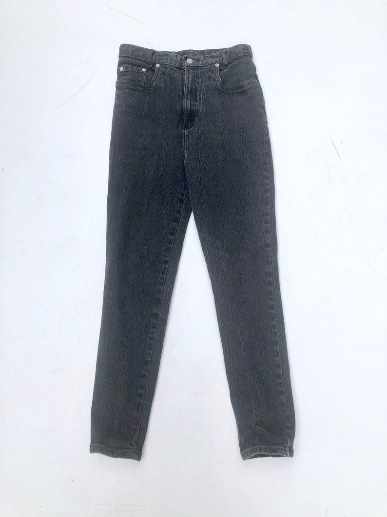 1990s Get Washed Black High Waist Jeans 26\u201d