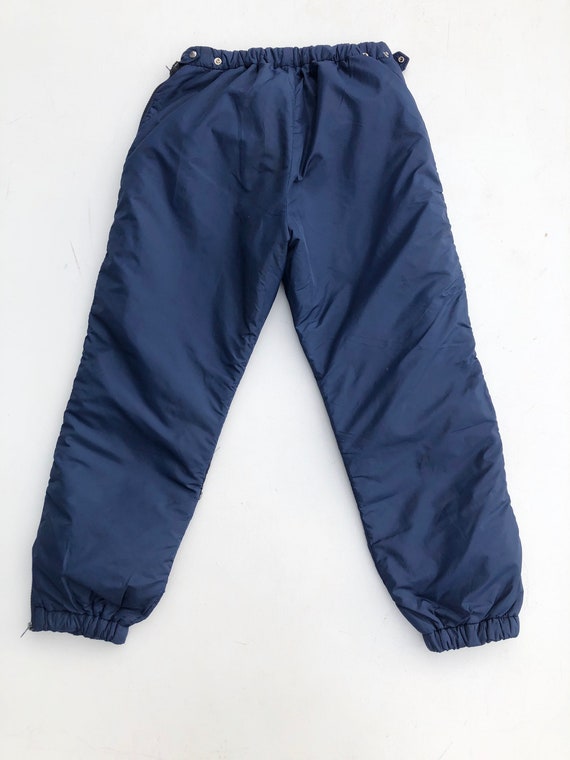 1970s LL Bean Navy Nylon Zipper Side Ski Pants M - image 1