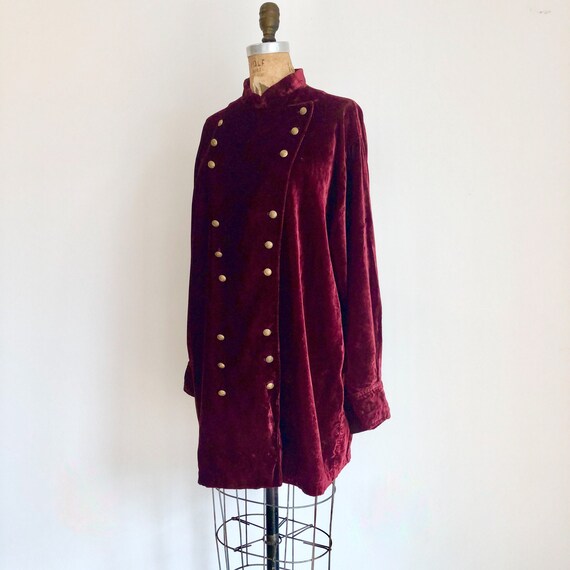 1990s Ralph Lauren Country Burgundy Velvet Jacket