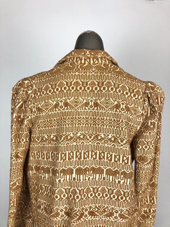 GORGEOUS 1940s Guatemalan Woven Duster S - image 8