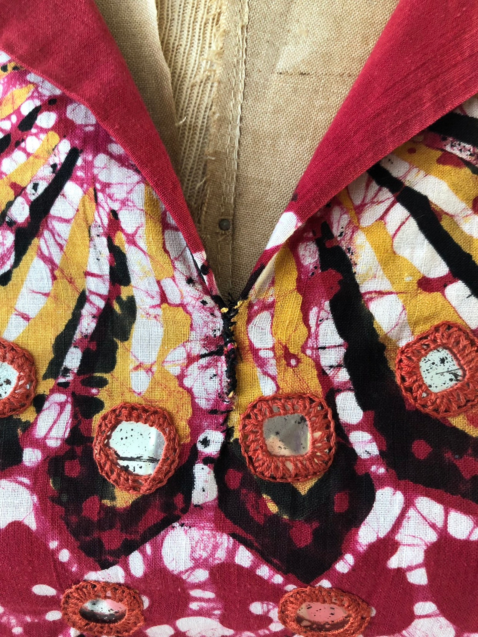 Ramona Rull 1970s Mirrored Batik Cotton Maxi Dress S M - Etsy