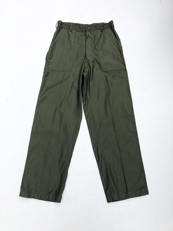 1960s US Army OG-107 Sateen Trousers 28”