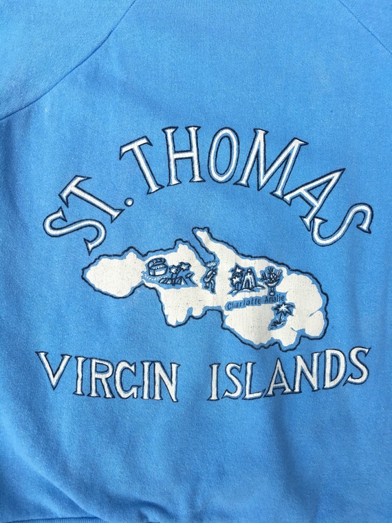 1950s St. Thomas Souvenir Cotton Short Sleeve Cre… - image 3