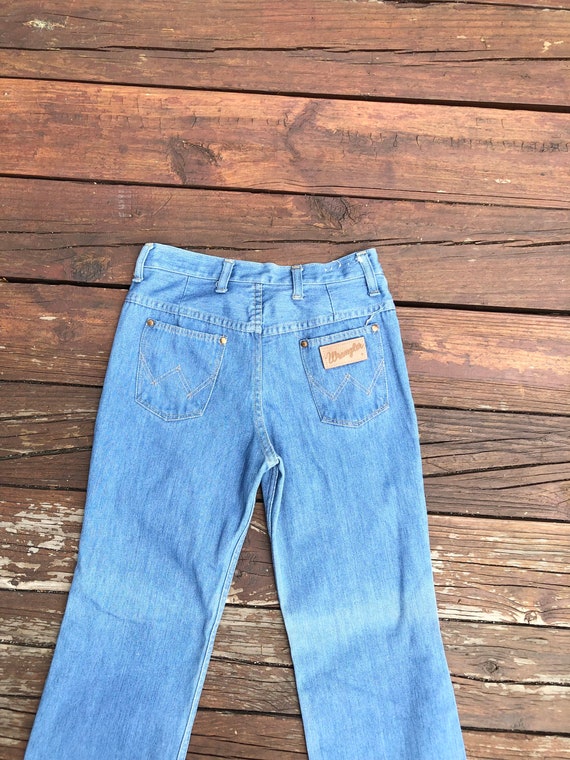 1970s Wrangler High Rise Blue Jeans 27” - image 4
