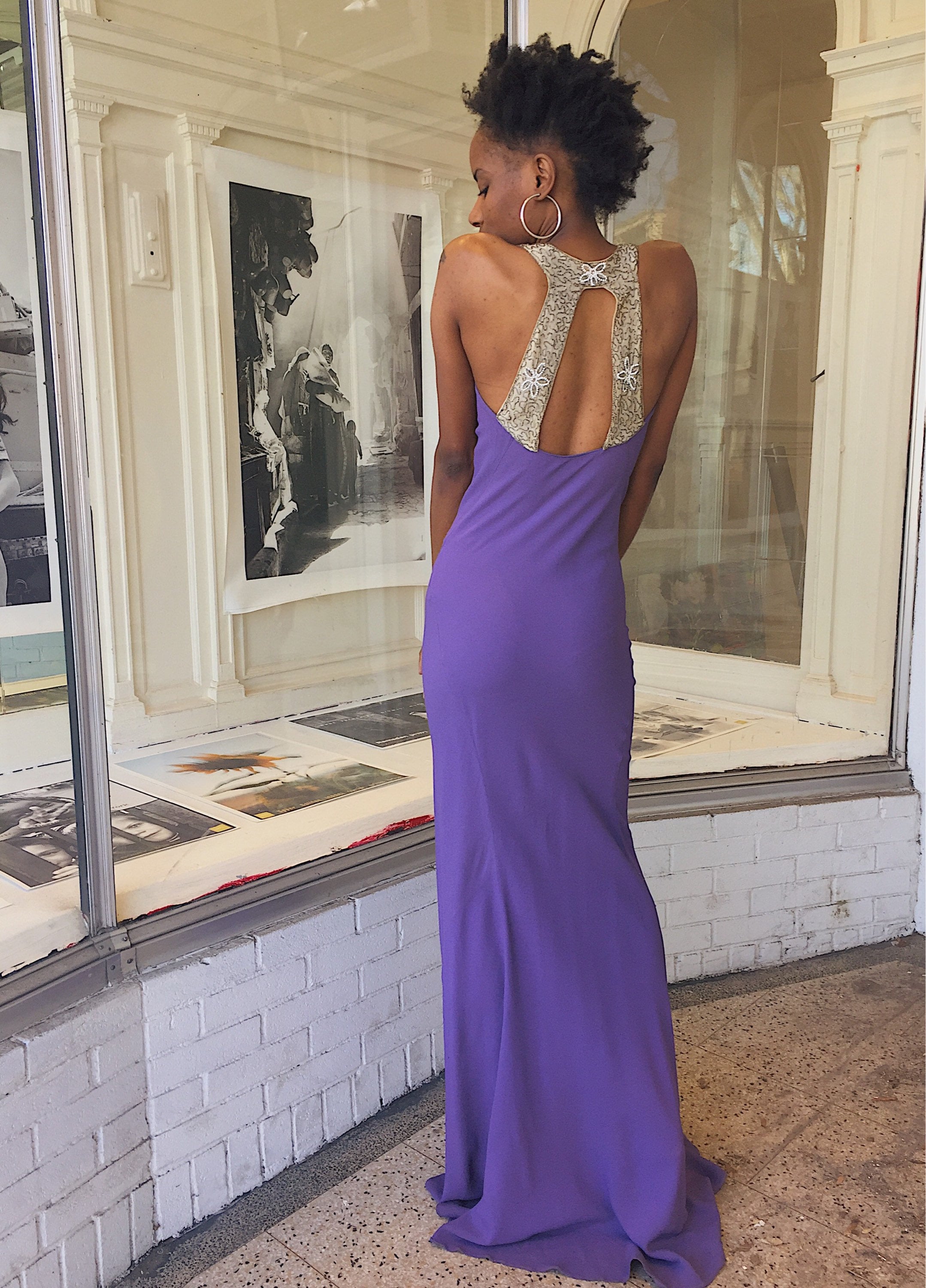 waverly crepe pinstripe maxi dress in purple Cedar City Maxi Dress - DEEP Purple