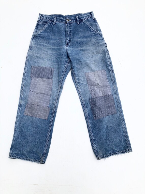 1990s Carhartt Patched and Repaired Carpenter Jean