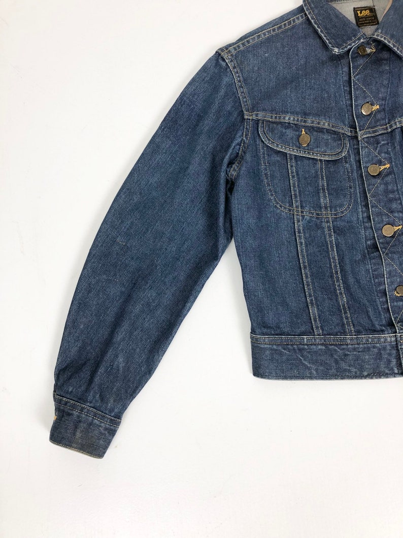 1970s Lee Denim Trucker Jacket S image 2