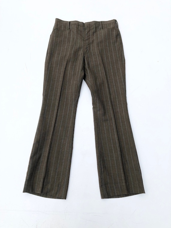 1960’s Brown Red and Blue Pinstripe Trouser 31”