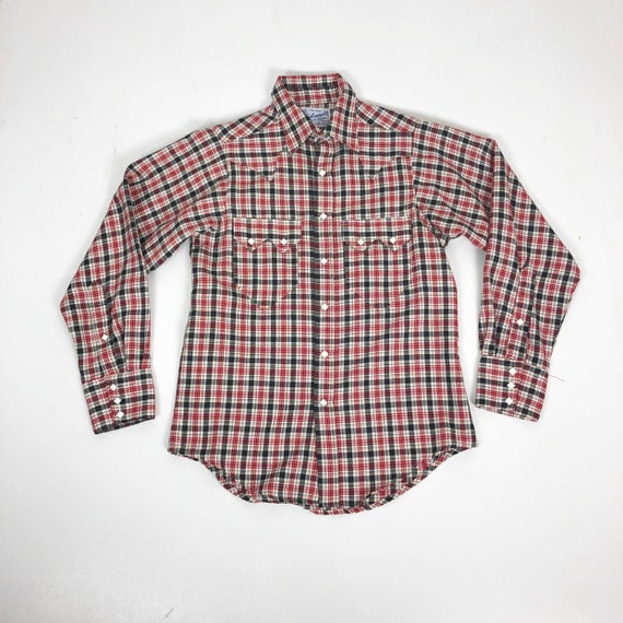 50’s Rockmount Ranch Wear Plaid western Snap Shirt