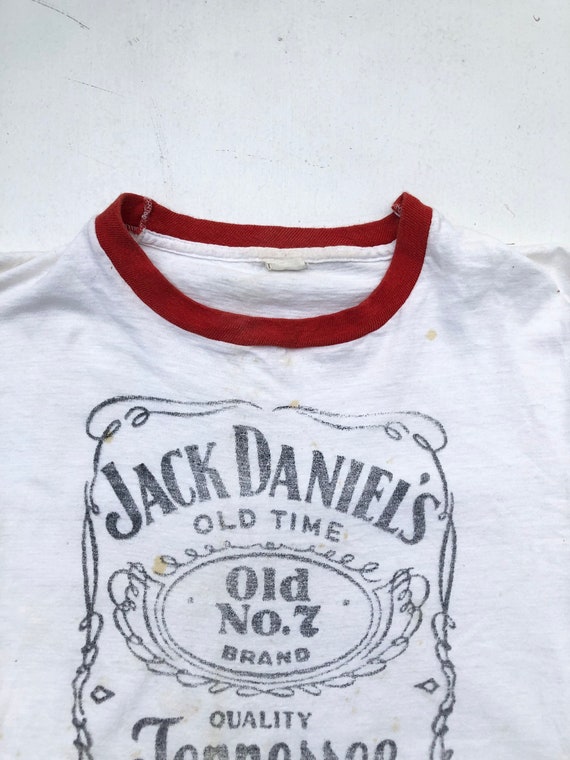 1970s Jack Daniels Whiskey Ringer T Shirt M - image 6