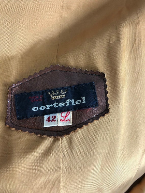 1970s Cortefiel Brown Velvet Jacket L - image 10