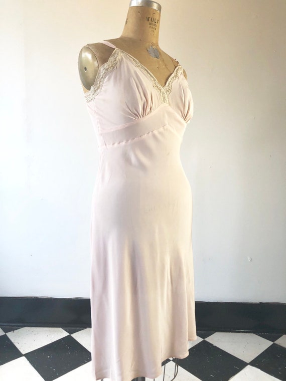 1940’s Blush Rayon Full Slip M