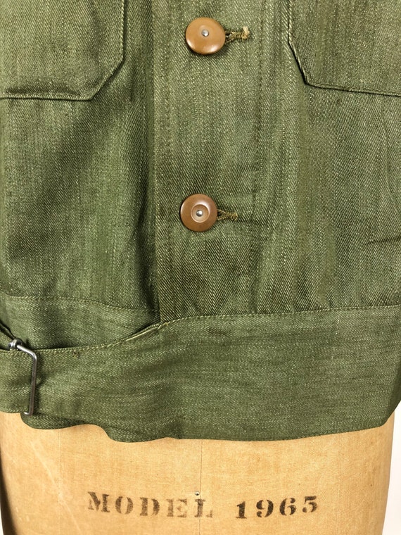 1950s British Military Green Cotton Jacket S - Etsy