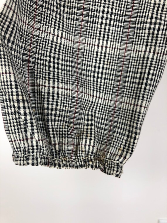 1950’s Grey Plaid Cotton Hooded Jacket S - image 6