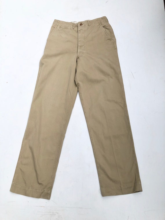 1940’s US Army Khaki Cotton Trousers 29”