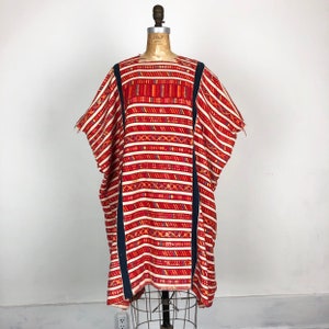 1970s Handwoven and Embroidered Cotton Huipil M