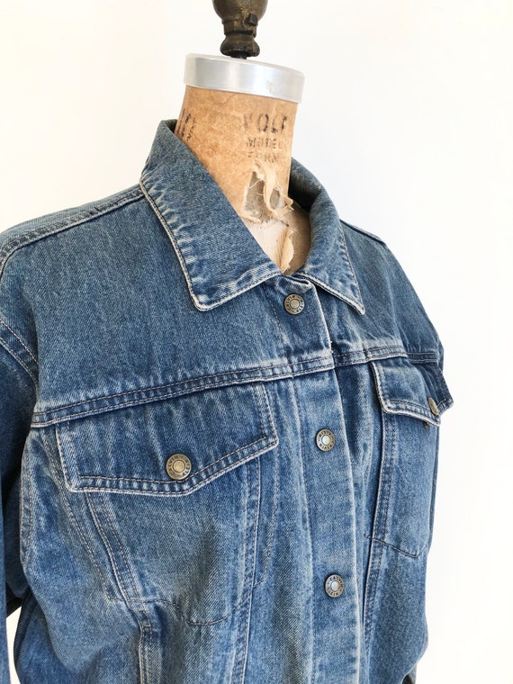 1980s Calvin Klein Denim Trucker Jacket M - image 3