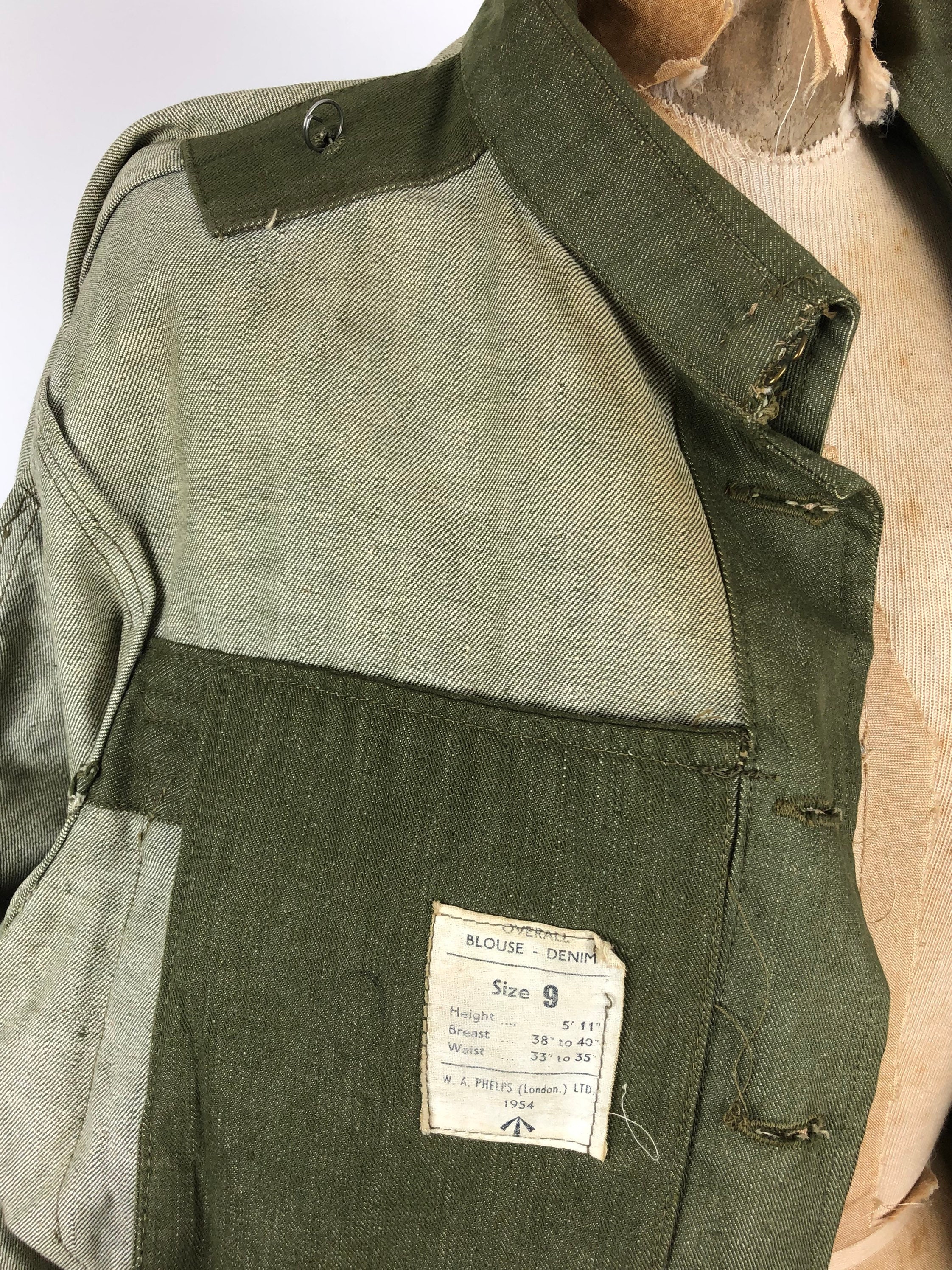 1950s British Military Green Cotton Jacket S - Etsy