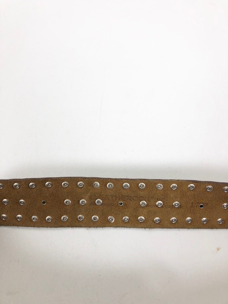 KILLER 70\u2019s Coin Studded Leatherock Leather Belt