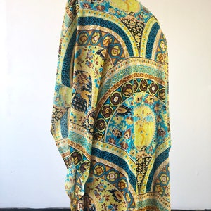 GROOVY 1960s Psychedelic Kali Print Kaftan M image 6