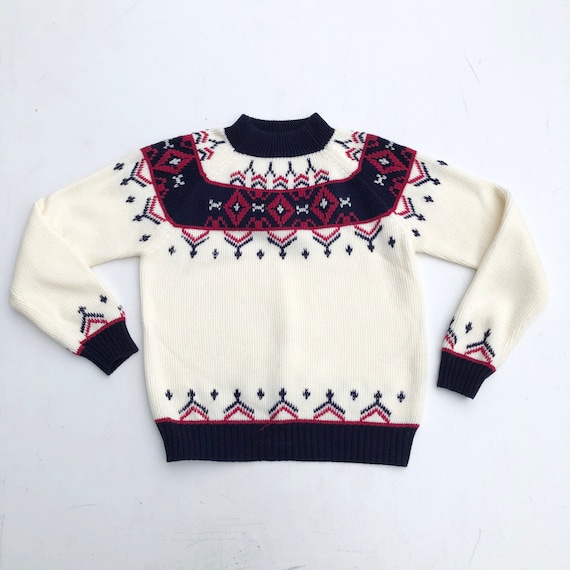 1960’s JC Penney Fair Isle Acrylic Sweater S