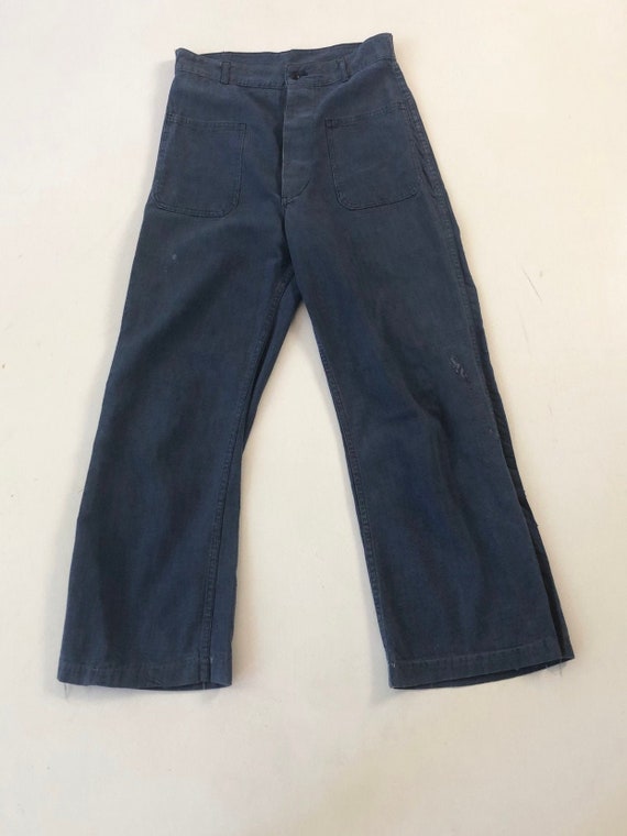1950s Sailor High Waisted Denim Pants 29 - Etsy 1950s Sailor High Waisted Denim Pants 29 - Etsy