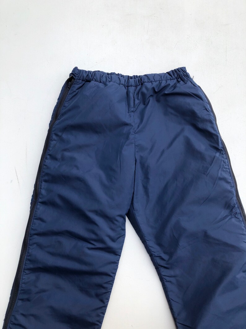 1970s LL Bean Navy Nylon Zipper Side Ski Pants M image 3
