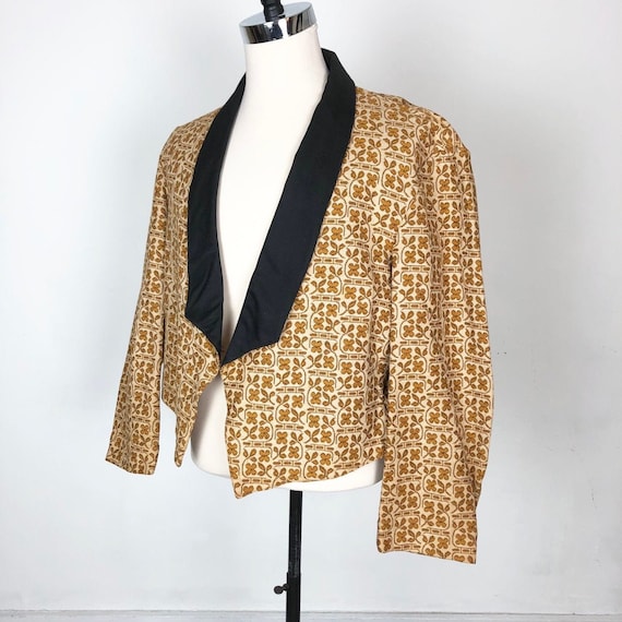 INCREDIBLE 1960s Abercrombie & Fitch Gold Tapestr… - image 1