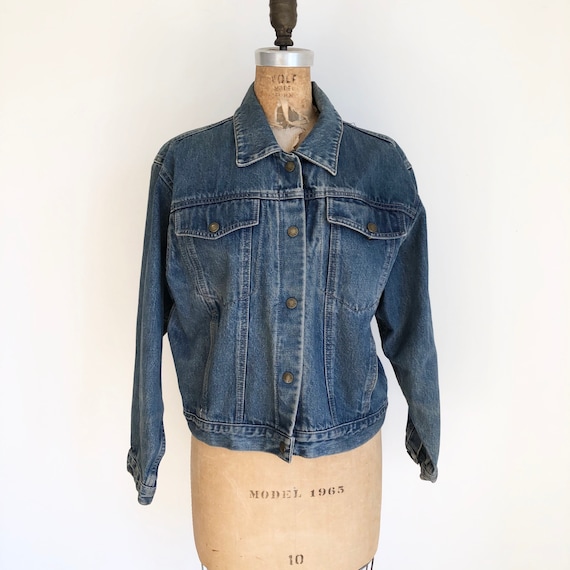 1980s Calvin Klein Denim Trucker Jacket M - image 1